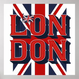 London Flag Square Poster (24x24)