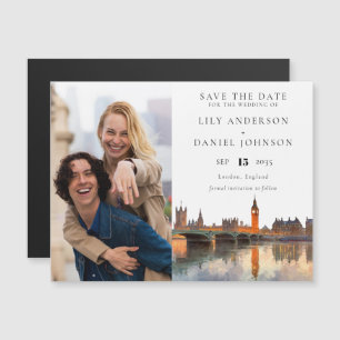 London-Foto-Hochzeit Termin merken Magneteinladung