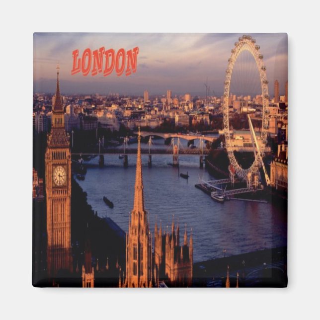 London Frigo Magnet Souvenir (Devant)