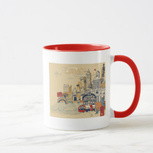 London-Gekritzel-Szene Tasse