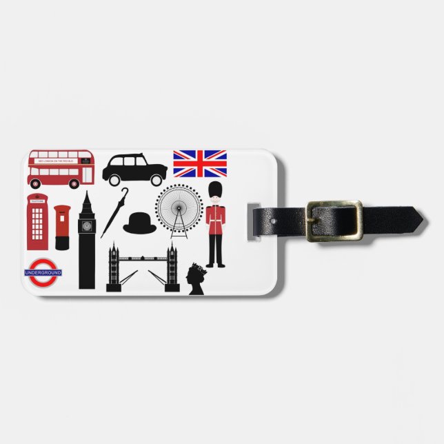London Gepäckanhänger (Vorderseite horizontal)