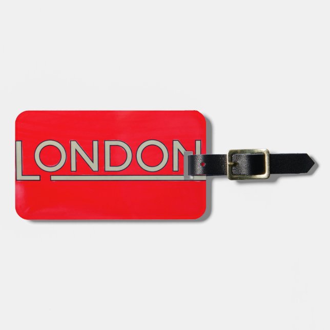 London Gepäckanhänger (Vorderseite horizontal)