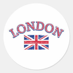 London-Gewerkschafts-Jack-Entwurf Runder Aufkleber