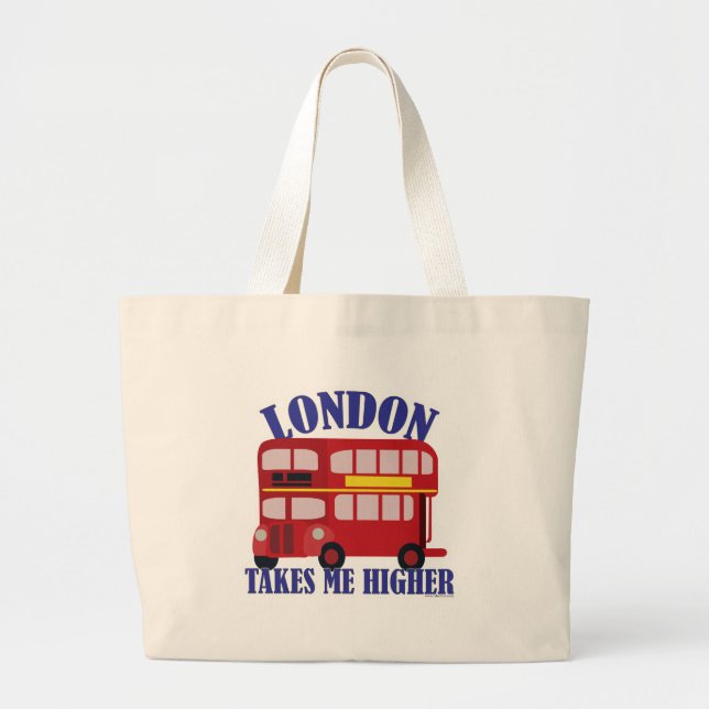 London gewinnt den höheren Funny Travel Cartoon Bu Jumbo Stoffbeutel (Vorne)