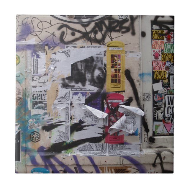 London-Graffiti Fliese (Vorderseite)