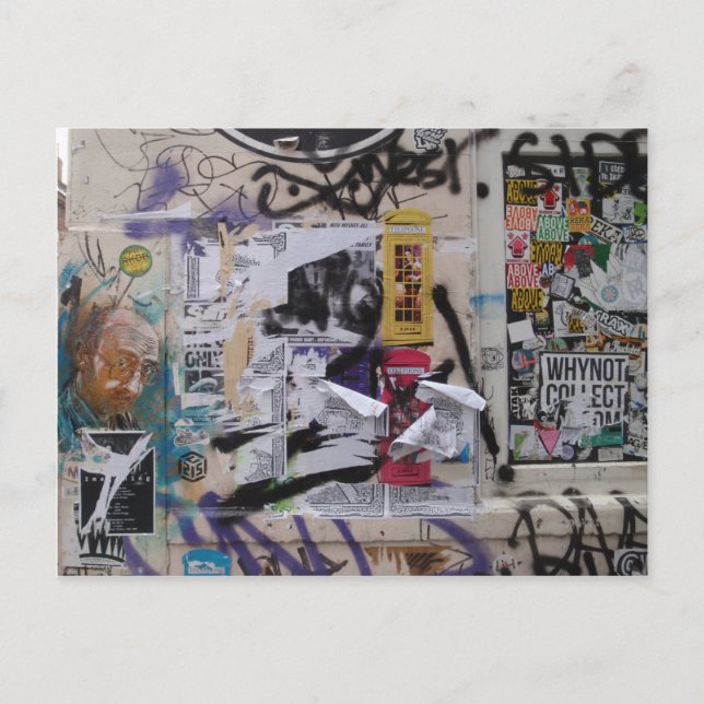 London-Graffiti Postkarte (Vorderseite)