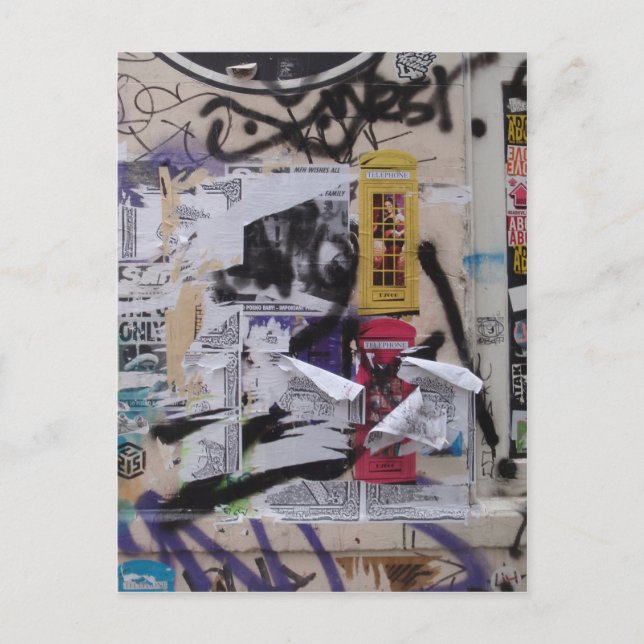 London-Graffiti Postkarte (Vorderseite)