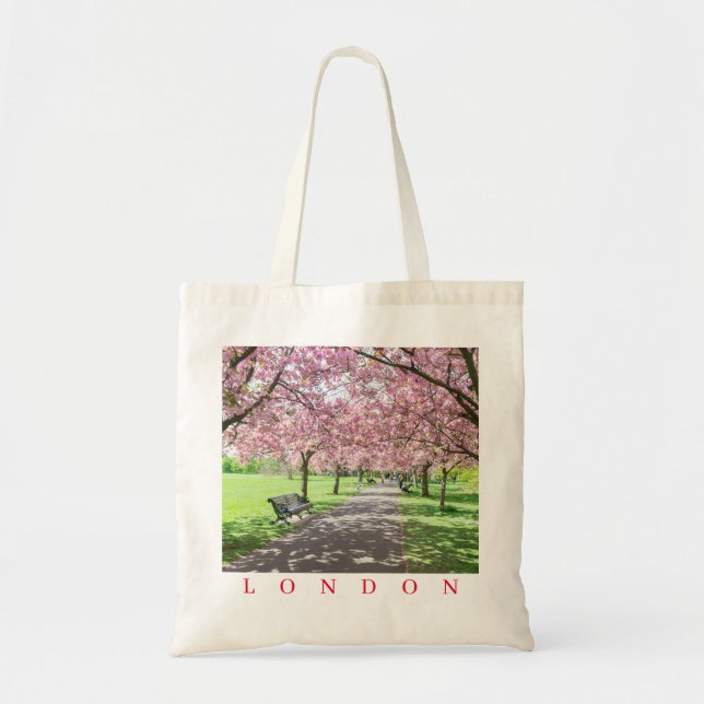 London Greenwich Park Kirschblüte Aussicht Tasche (Vorne)