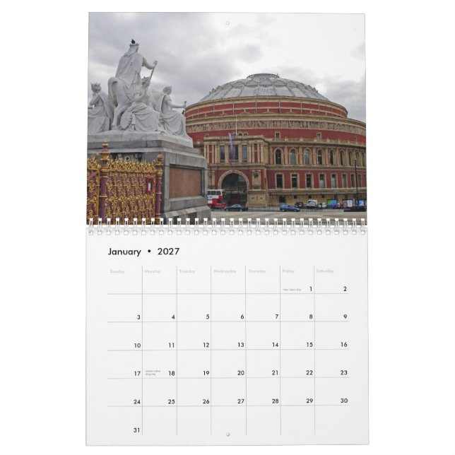 London Großbritannien, Kalender 2010 (Jan 2027)