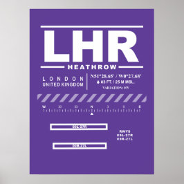 London Heathrow Airport LHR Poster