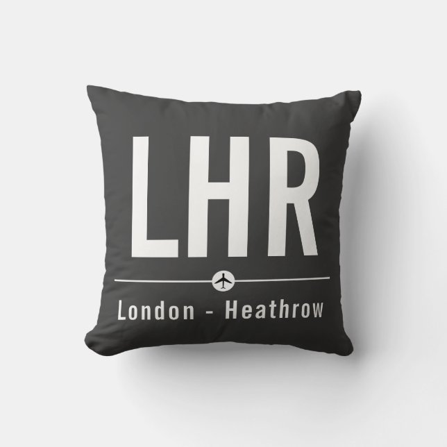 London Heathrow LHR Airport Code - Aviation Kissen (Vorderseite)