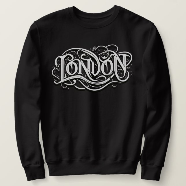 London Heavy Metal Calligraphy - London Metalheads Sweatshirt (Design vorne)