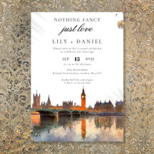 London Hochzeitsempfang nach der Flucht