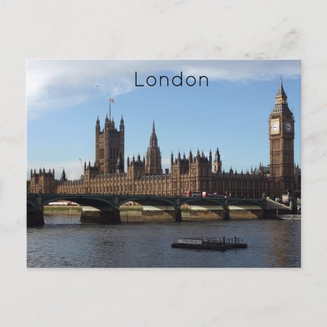 London, Houses of Parliament Postcard Postkarte (Vorderseite)