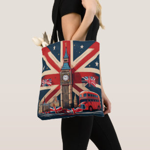 London Icons with Union Jack and Big Ben Tasche