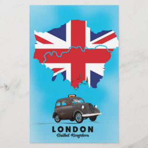 London illustrierte Reisekarte Poster