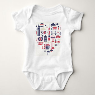 London im Herzen Baby Strampler