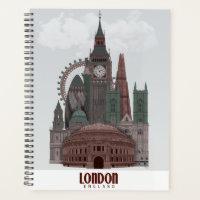 London in den Wolken Rot und Grün