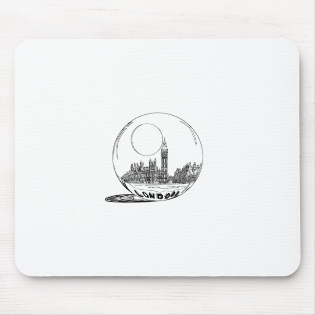 London in einer Glaskugel. Mousepad (Vorne)