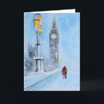 London in the snow feiertagskarte<br><div class="desc">From an original oil painting</div>