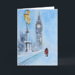 London in the snow feiertagskarte<br><div class="desc">From an original oil painting</div>