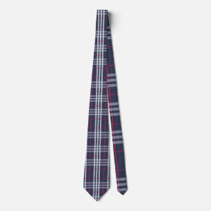London Kariert Checked Navy Blue Krawatte