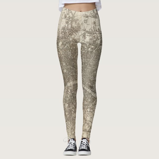 London-Karte Leggings (Vorderseite)