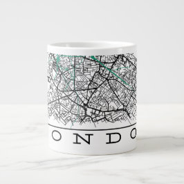 London-Karte-Tasse Jumbo-Tasse