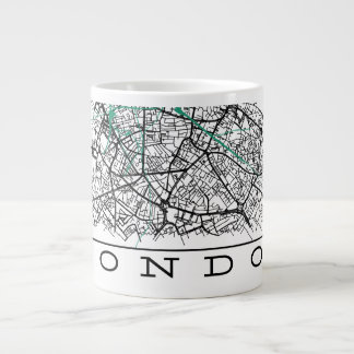 London-Karte-Tasse Jumbo-Tasse