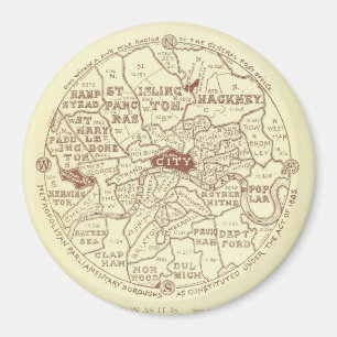 London-Karten-Magnet Magnet