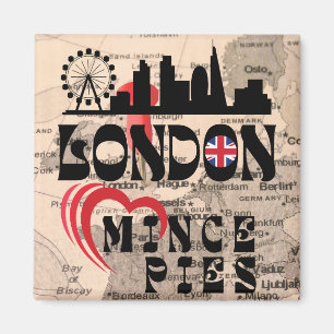 London Lieben Mince Pies Cityscape Magnet