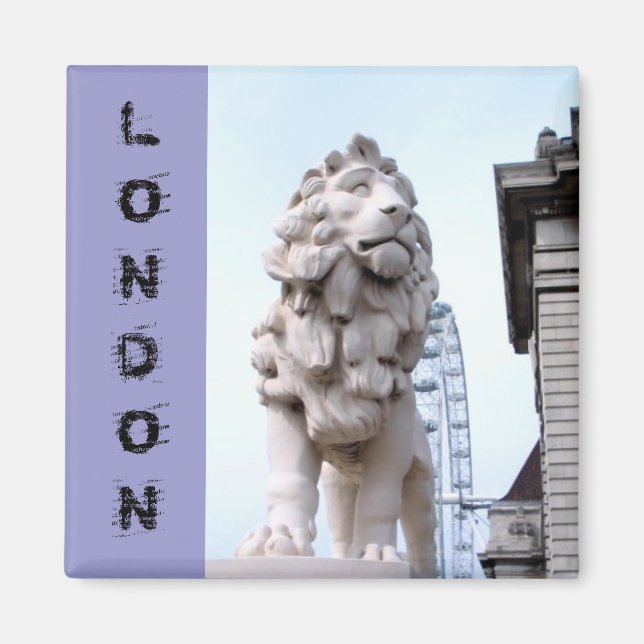 London Lion Statue Magnet (Vorne)