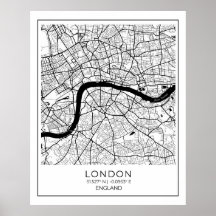London Map Poster - London Wall Art Decor