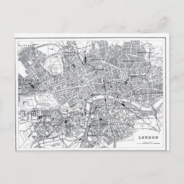 London Map Postkarte (Vorderseite)