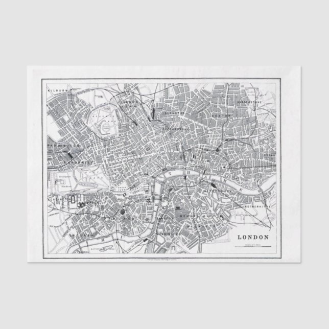 London Map Seidenpapier (Vorderseite)