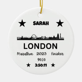 London Marathon 2025 Finisher Geschenk für die Sie Keramik Ornament