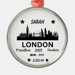 London Marathon Finisher Running Keepake Geschenk Ornament Aus Metall