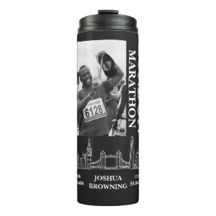 London-Marathon personalisierte Medaillen-Foto  Thermosbecher