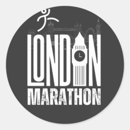 London Marathon Runder Aufkleber