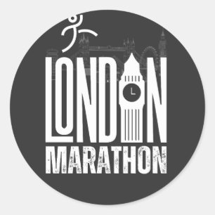 London Marathon Runder Aufkleber