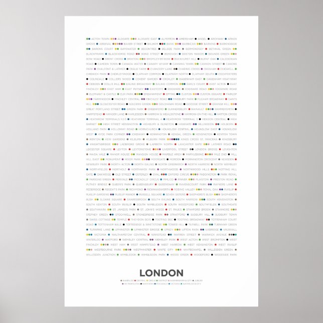 London - MetroDots Poster (Vorne)