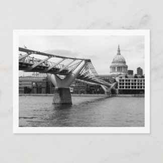 London: Millennium Bridge & St. Pauls Kathedrale Postkarte