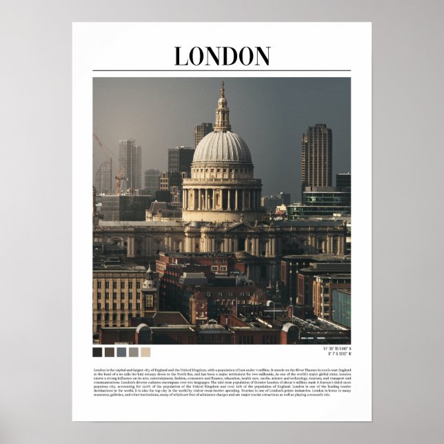 London Minimalistisch Wall Art Poster (Vorne)