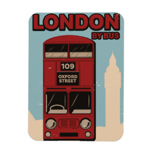 London mit dem Bus Magnet