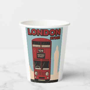 London mit dem Bus Pappbecher