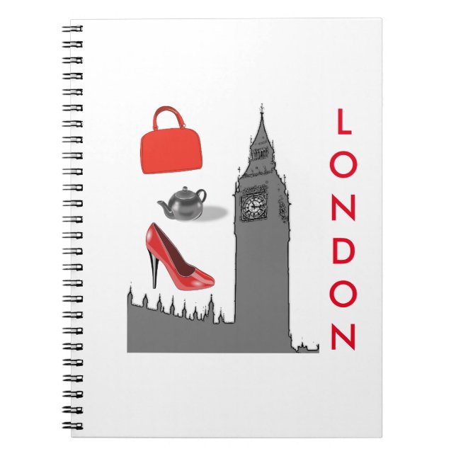 London-Mode-themenorientiertes Notizbuch Notizblock (Vorderseite)
