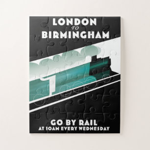 London nach Birmingham Zugposter