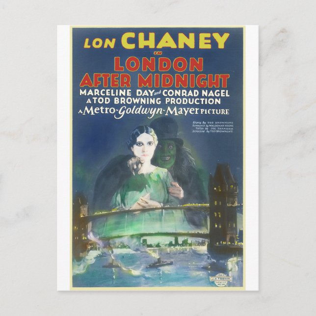 LONDON NACH MIDNIGHT VON Philip J. Riley Postkarte (Vorderseite)