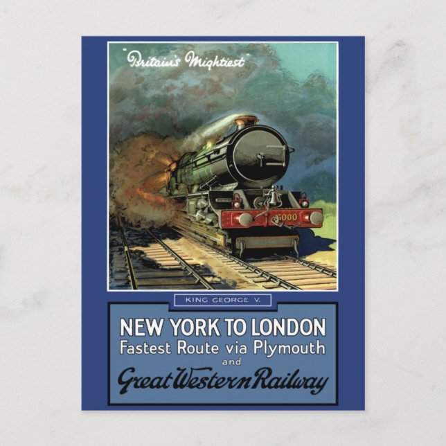 London New York Great Western Railway Postkarte (Vorderseite)