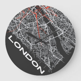 London on your T-shirt Große Wanduhr